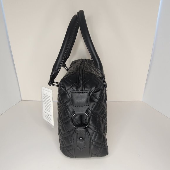 Darcy Mark's London Black Quilted Vegan Leather Satchel - NWT - Picture 6 of 9